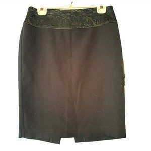 Y2K Arden B Pencil Skirt Size 6 Embroidered Waistband Low Rise Curvy Straight